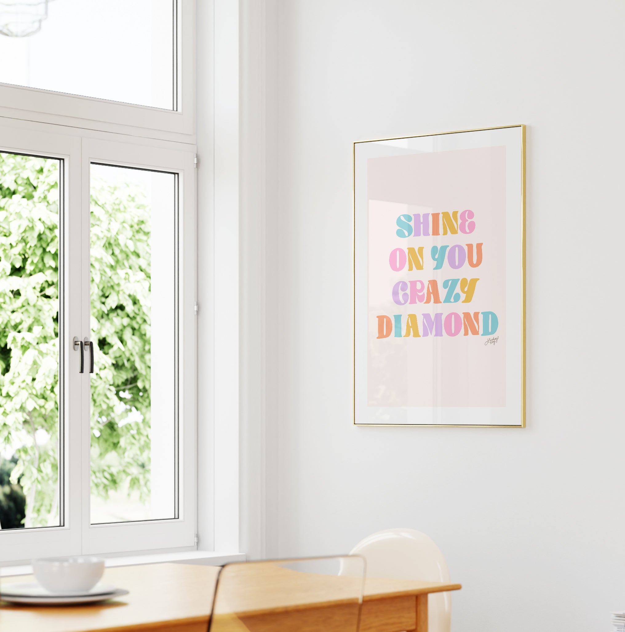 Shine On You Crazy Diamond (Pastel Palette) - Art Print