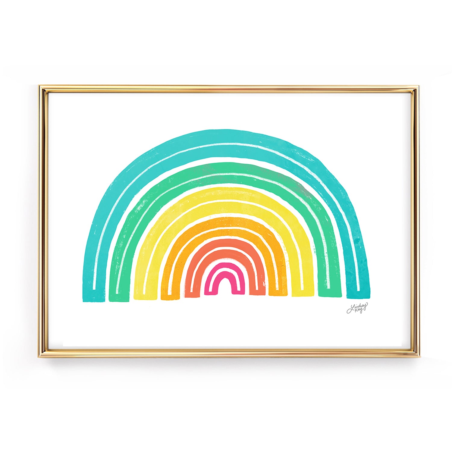 Arco iris único - Impresión de arte