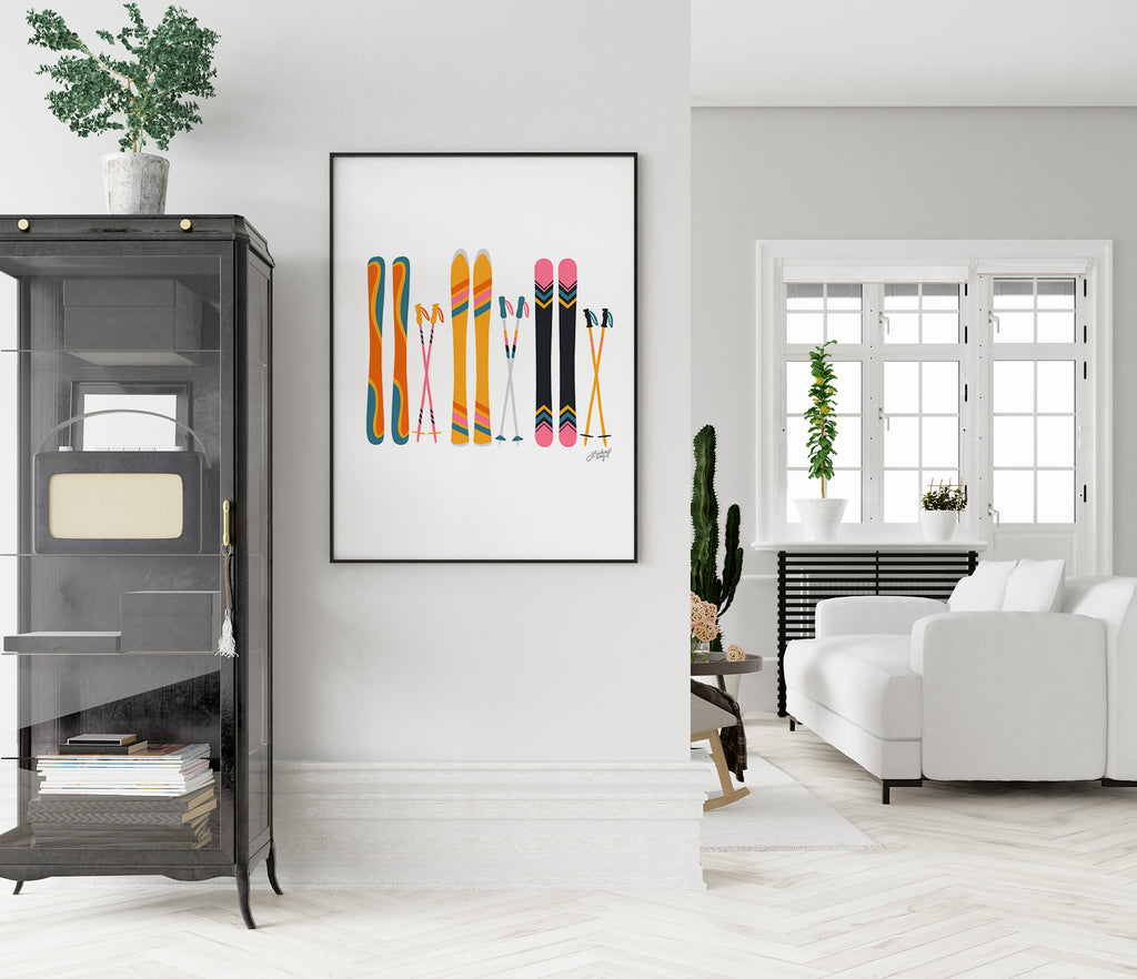 Ski's Illustration (Retro Palette) - Art Print