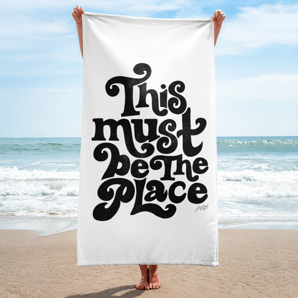 This Must Be the Place (Black Palette) - Beach Towel