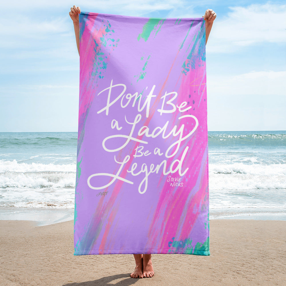 Stevie Nicks Quote (Pastel Palette) - Beach Towel