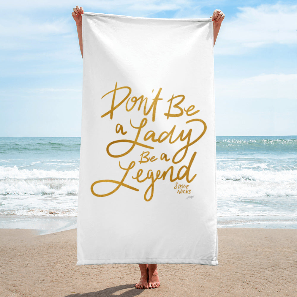 Stevie Nicks Quote (Gold Palette) - Beach Towel