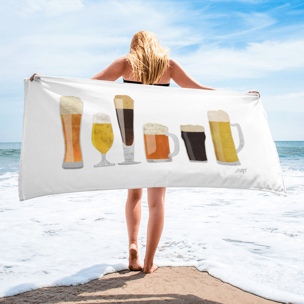 Jarras de cerveza - Toalla de playa