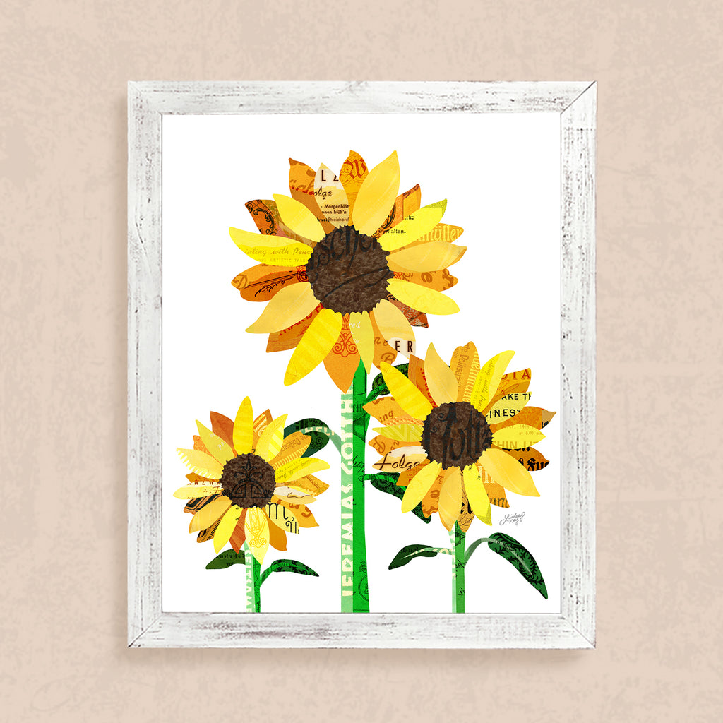Sunflower Collage - Art Print - Lindsey Kay Collective